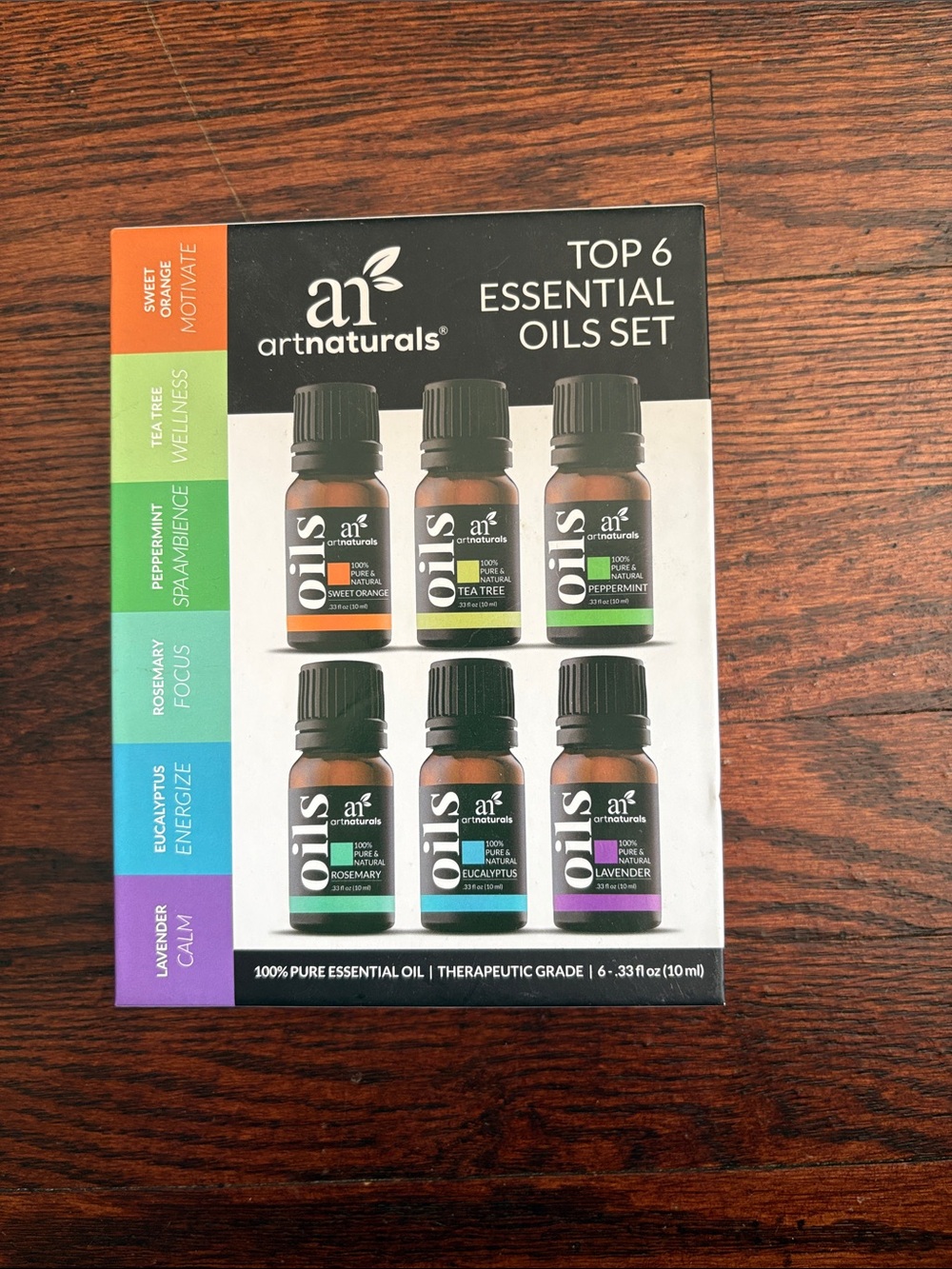 Top 6 Essential Oils Set - Brown Bottles